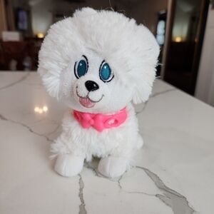 DISNEY Just Play Minnies Happy Helpers Snowpuff White Poodle Dog Plush 7"